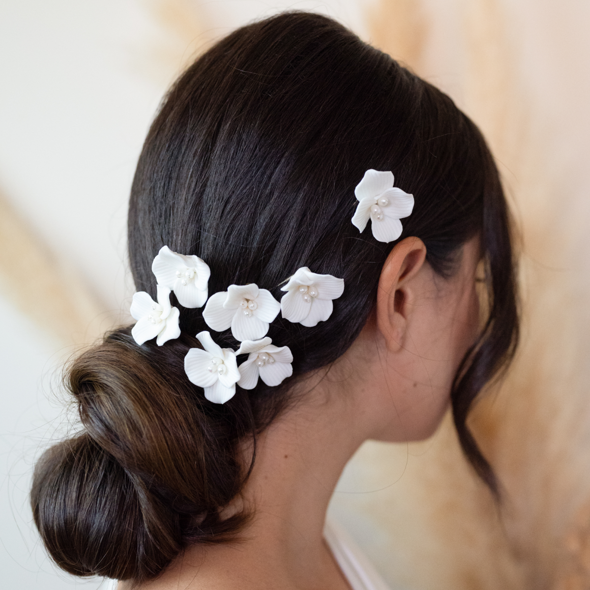 Pearl Petal Whispers Bridal Hair Pins