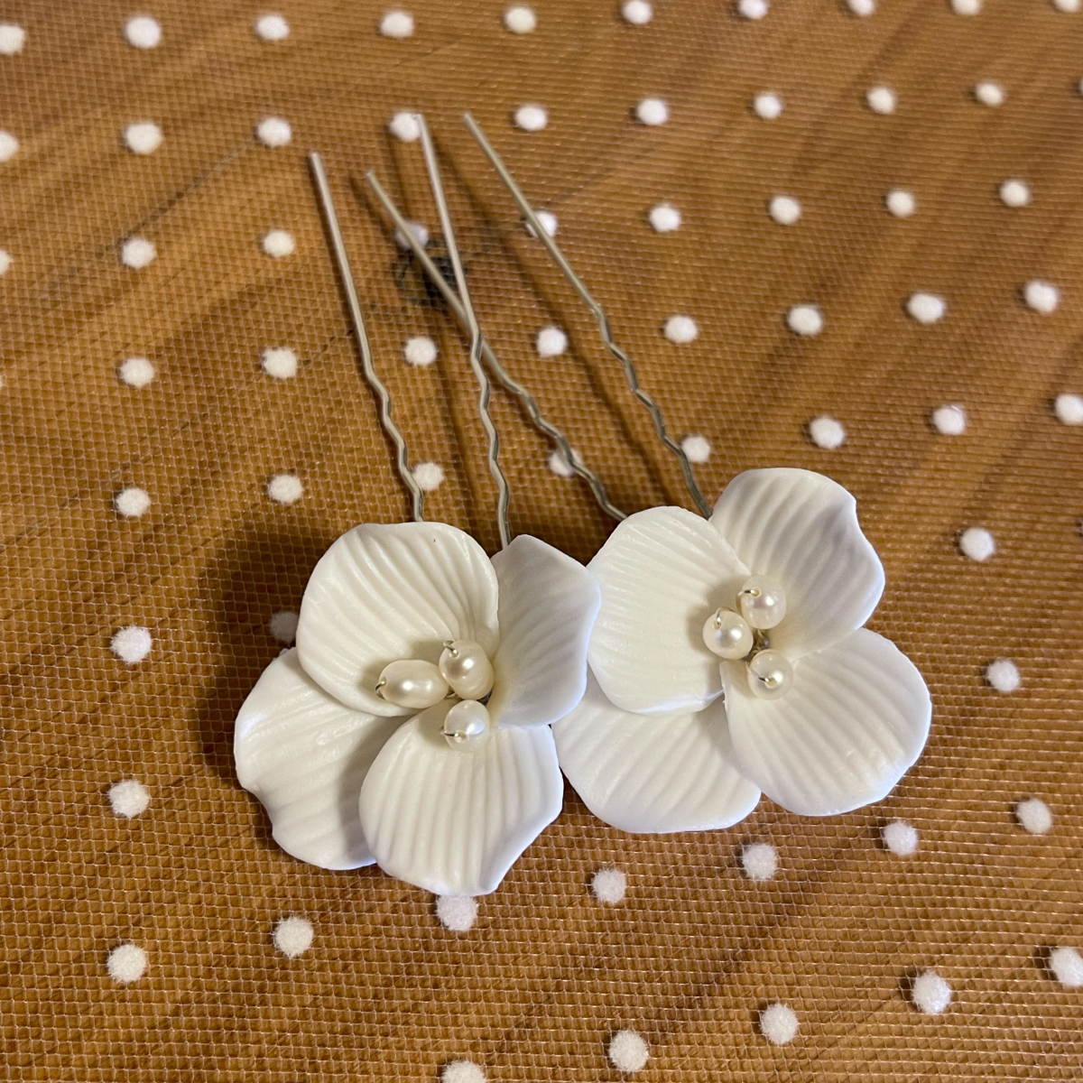 Pearl Petal Whispers Bridal Hair Pins