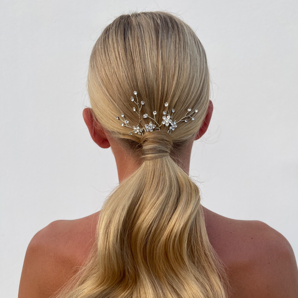 Crystal Fleur Hair Pins